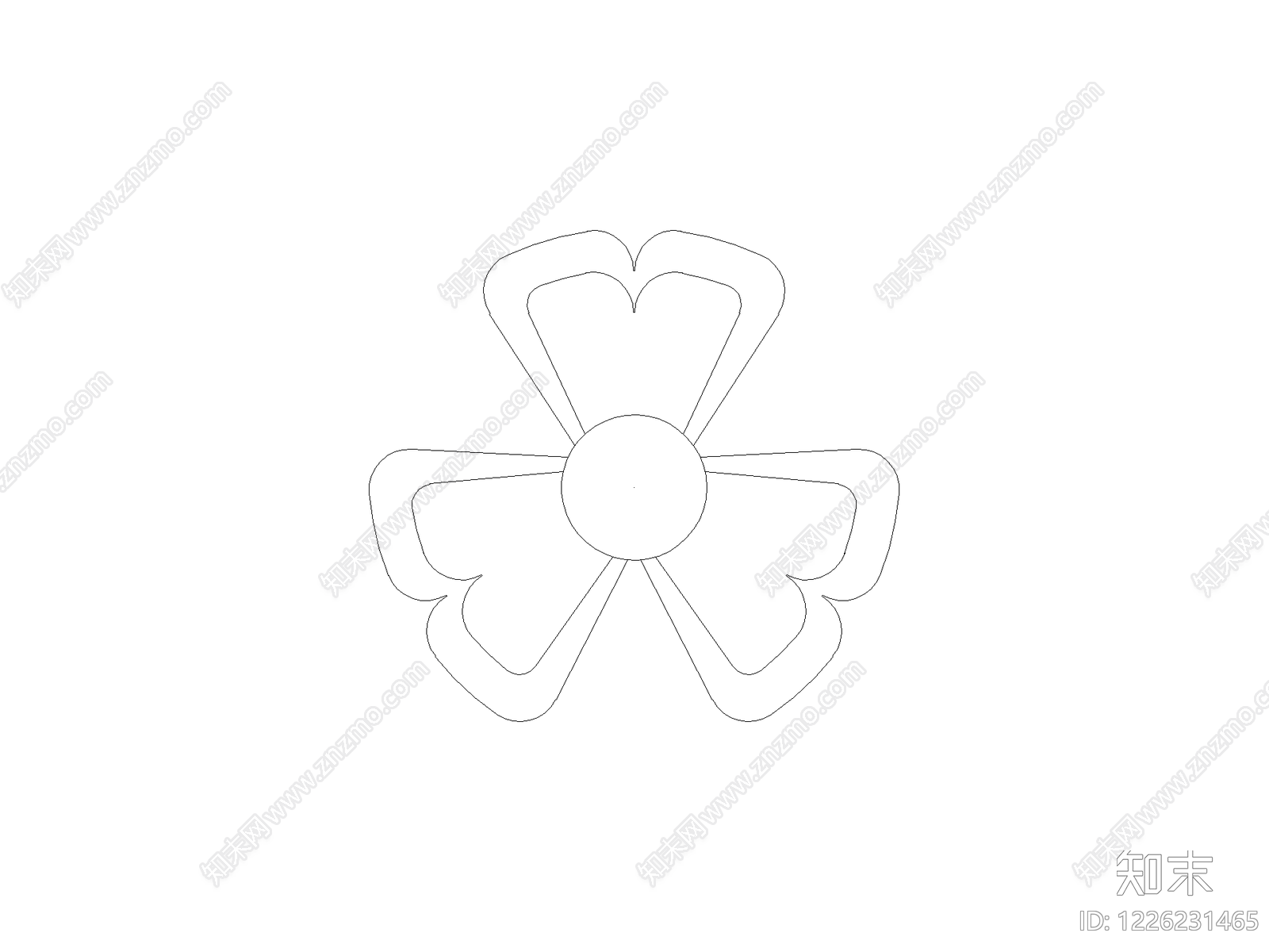 现代花CAD图纸
