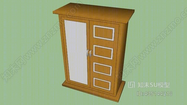 梳妆台SU模型下载【ID:435144218】