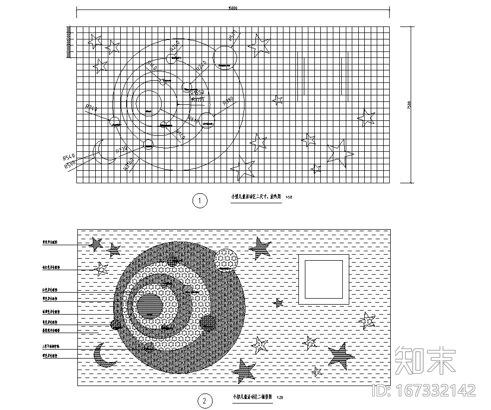 小型儿童活动区景观施工图设计cad施工图下载【ID:167332142】