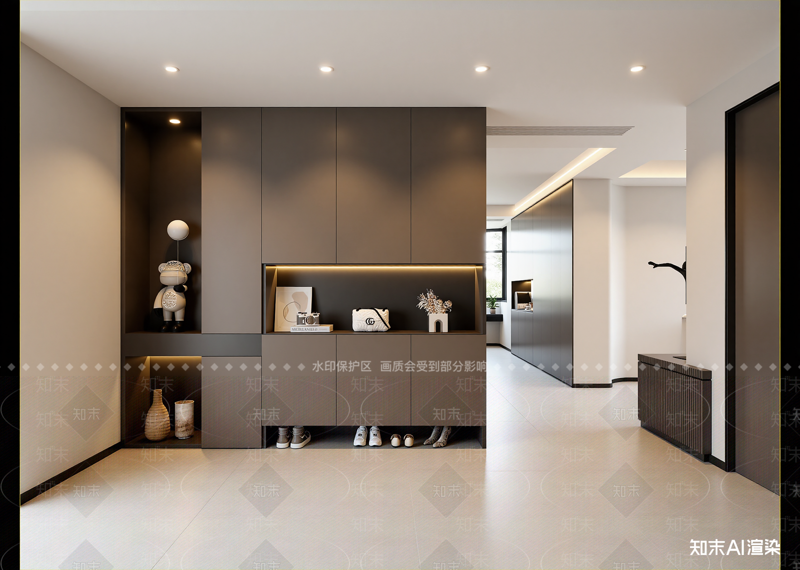 现代玄关3D模型下载【ID:1214621616】