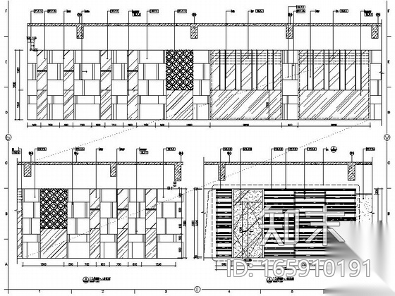 [海南]皇家园林五星级酒店公共空间装饰施工图cad施工图下载【ID:165910191】