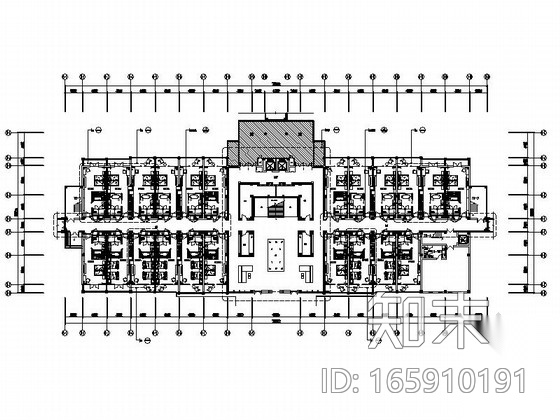 [海南]皇家园林五星级酒店公共空间装饰施工图cad施工图下载【ID:165910191】