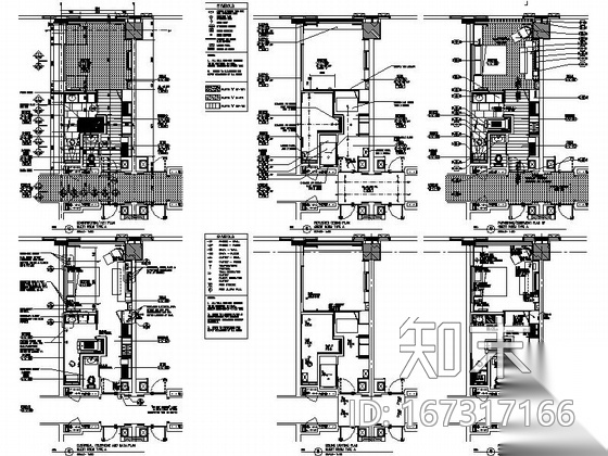 [四川]某酒店客房样板间室内装饰施工图cad施工图下载【ID:167317166】
