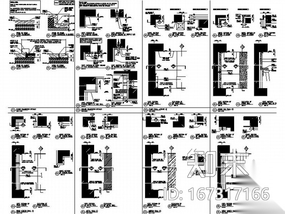 [四川]某酒店客房样板间室内装饰施工图cad施工图下载【ID:167317166】