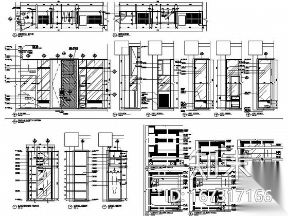 [四川]某酒店客房样板间室内装饰施工图cad施工图下载【ID:167317166】