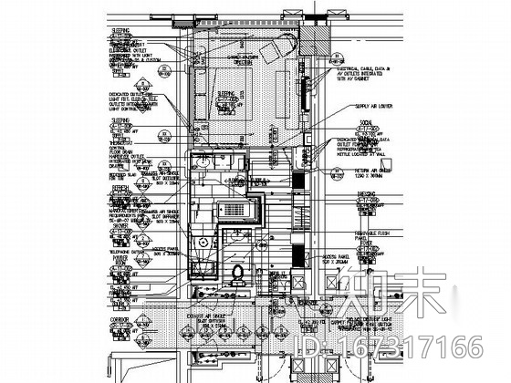 [四川]某酒店客房样板间室内装饰施工图cad施工图下载【ID:167317166】