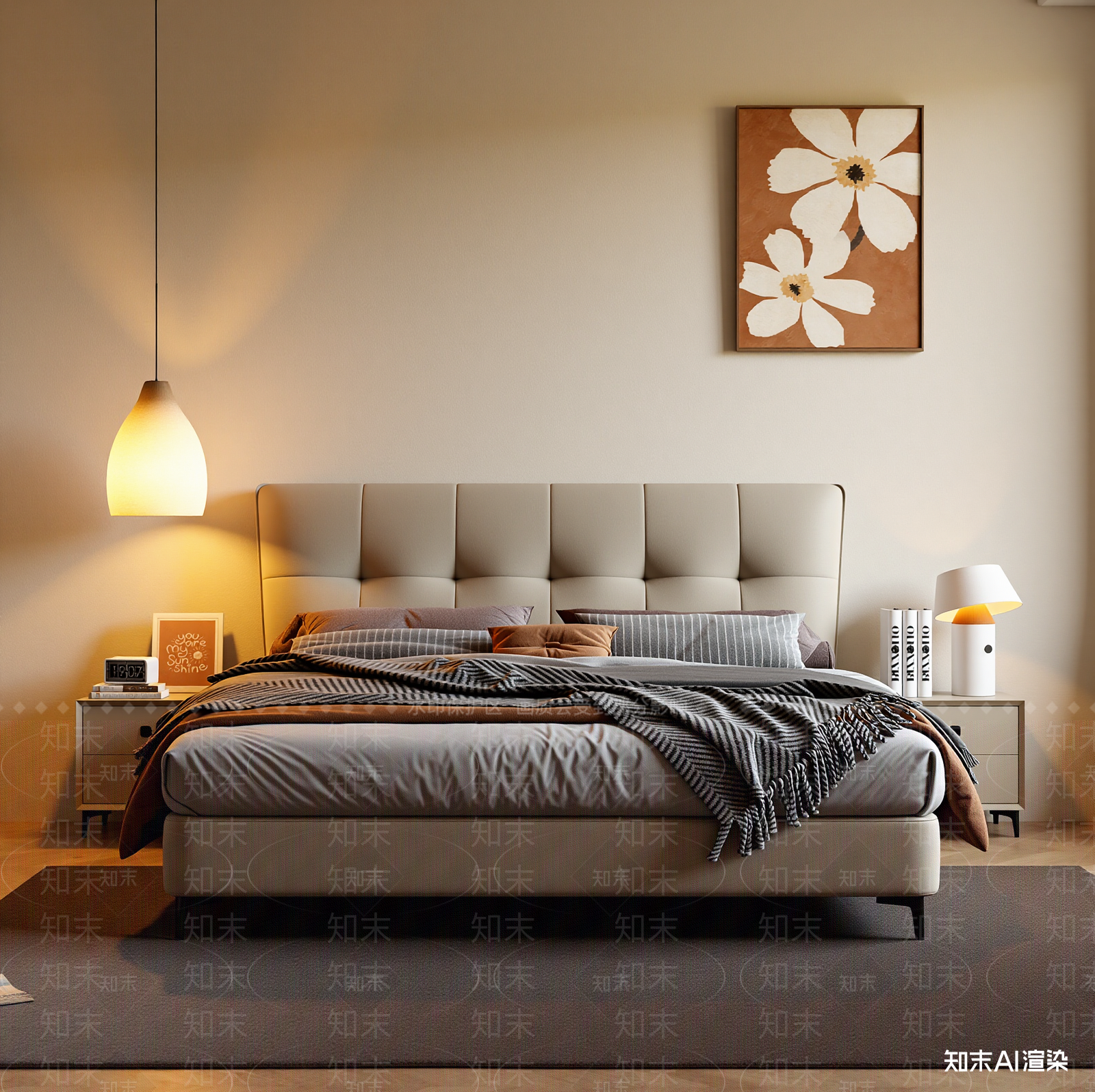 现代家居卧室3D模型下载【ID:1222003330】