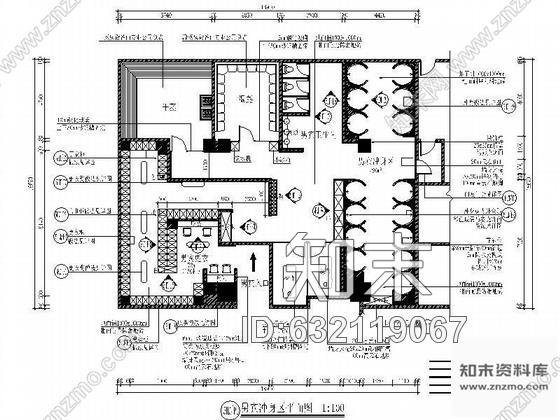 施工图水疗会所男宾冲身区装修图cad施工图下载【ID:632119067】