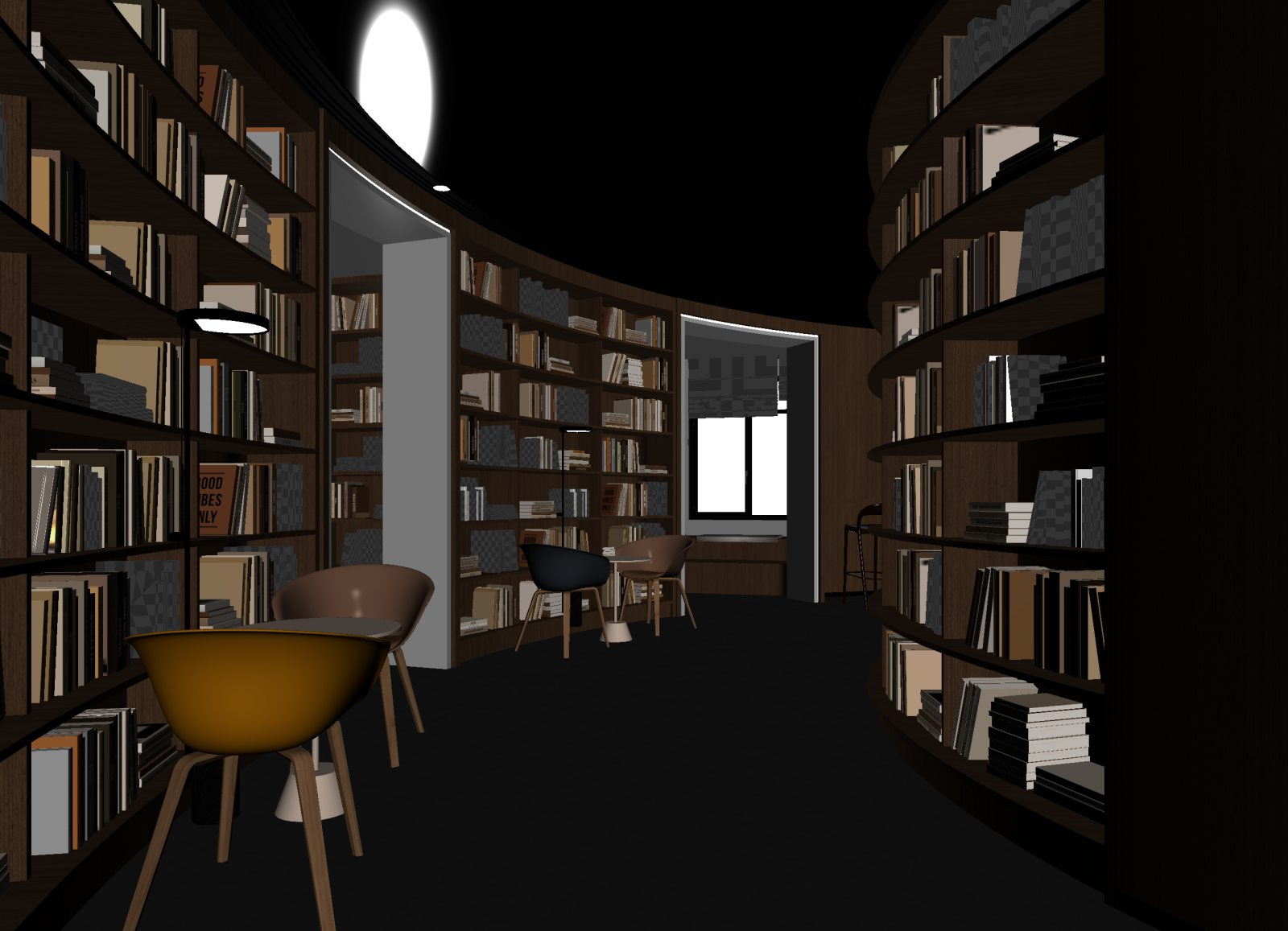 现代图书馆3D模型下载【ID:1213882337】