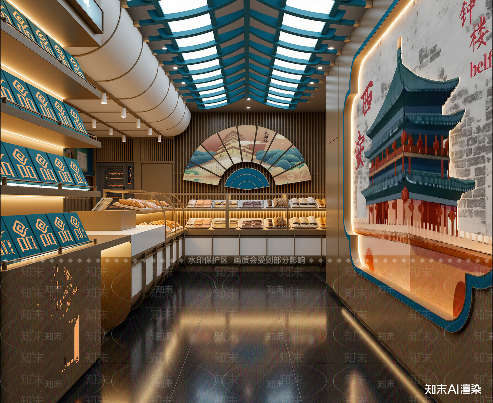 现代面包店3D模型下载【ID:1214939817】