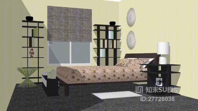 家居主卧室SU模型下载【ID:27728038】