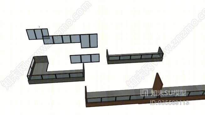 阳台和丝带窗SU模型下载【ID:935589113】