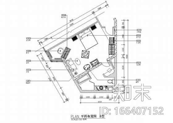 五星级酒店标准间施工图cad施工图下载【ID:166407152】