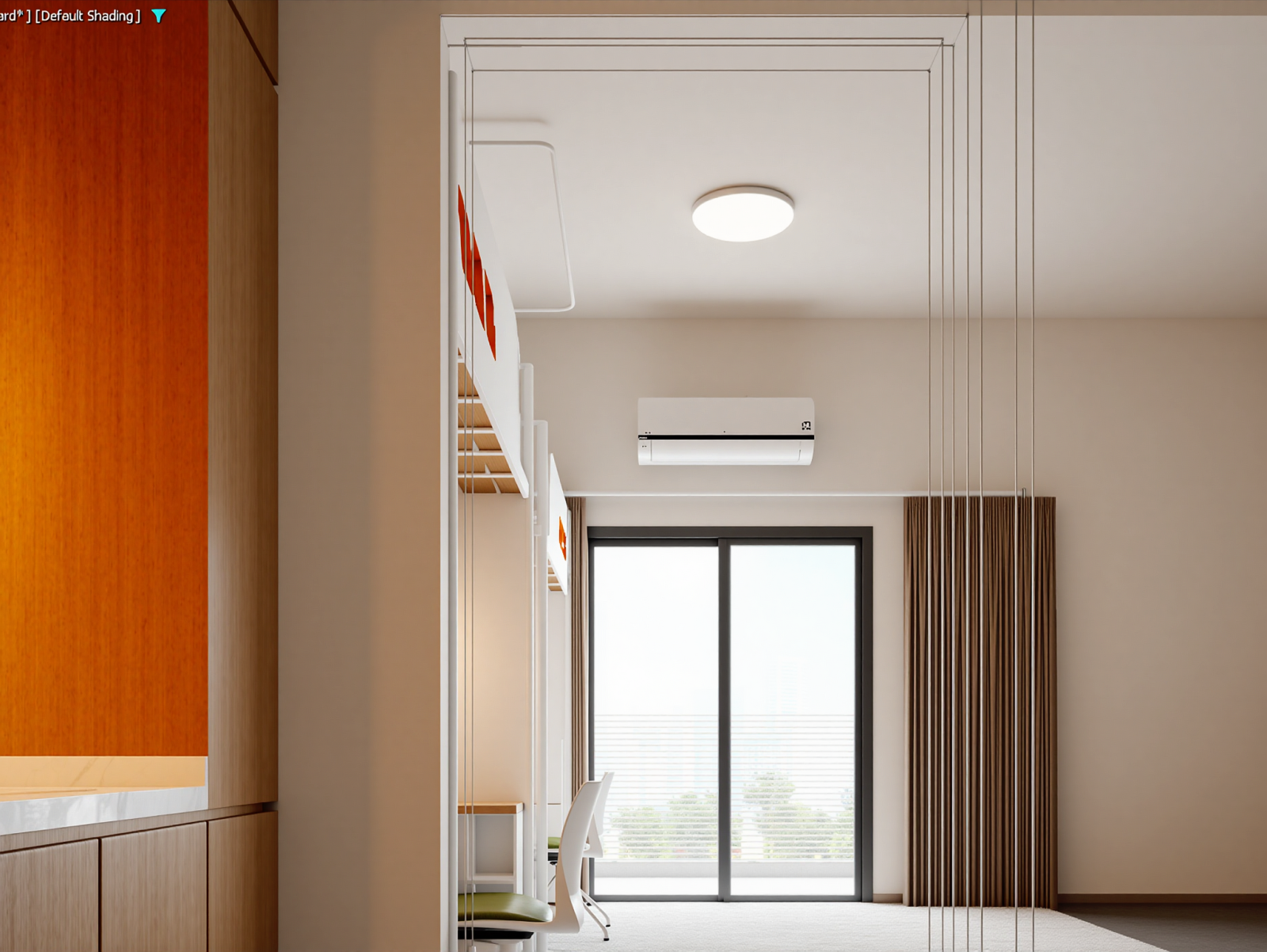 现代宿舍3D模型下载【ID:1214835526】