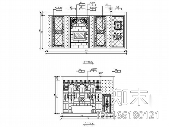 娱乐城VIP包间室内装修设计图cad施工图下载【ID:166180121】