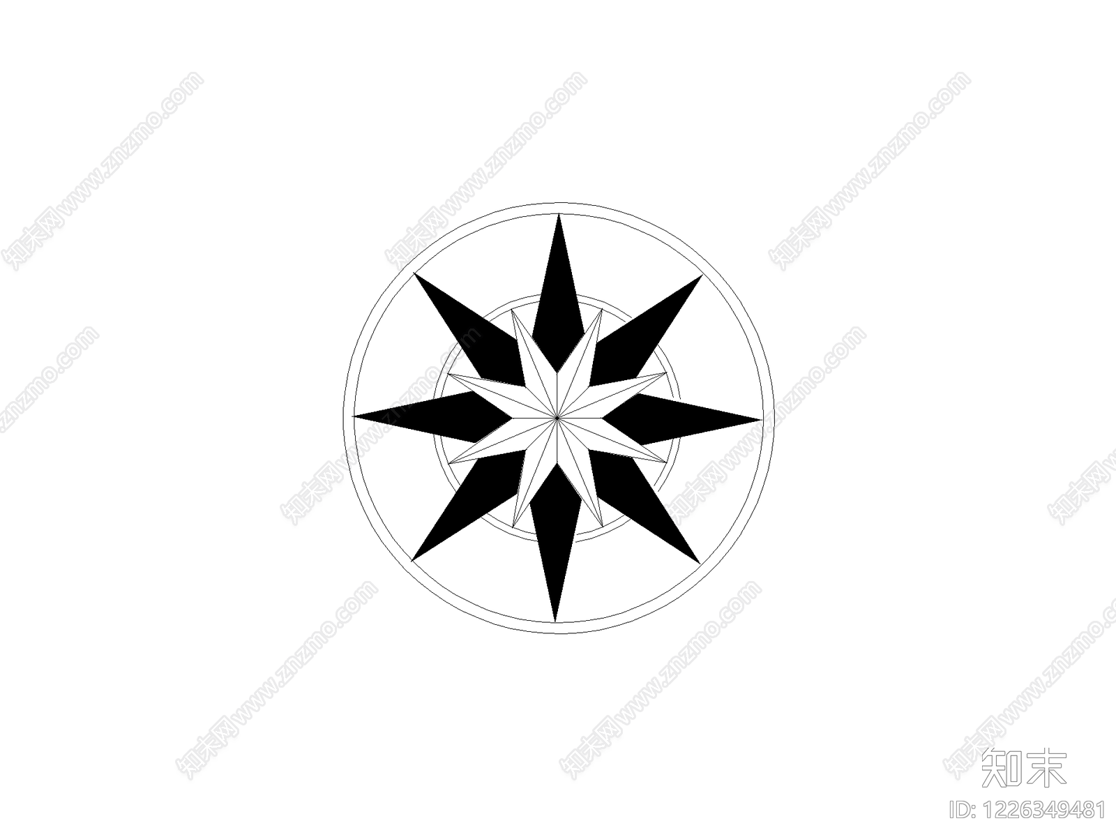 现代标识标牌构件CAD图纸