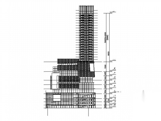 [贵州]大型现代风格商业购物中心建筑设计方案图纸cad施工图下载【ID:166205103】