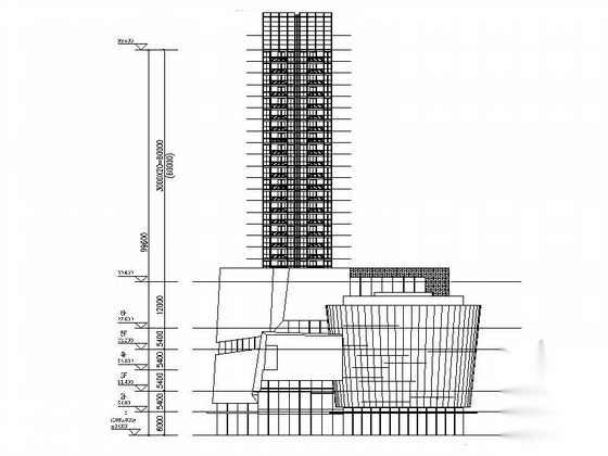 [贵州]大型现代风格商业购物中心建筑设计方案图纸cad施工图下载【ID:166205103】