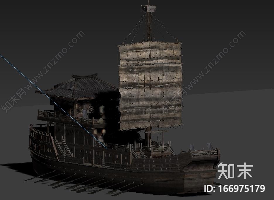 古代三国战船CG模型下载【ID:166975179】