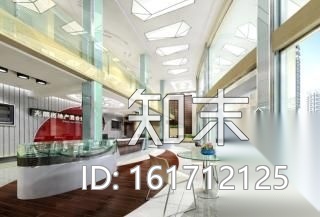 售楼部设计图纸（含效果图）cad施工图下载【ID:161712125】