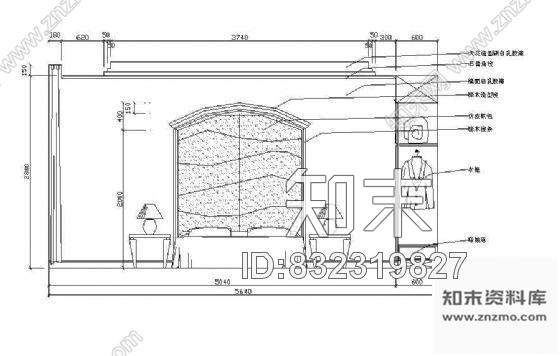 图块/节点床头墙面立面图块17cad施工图下载【ID:832319827】