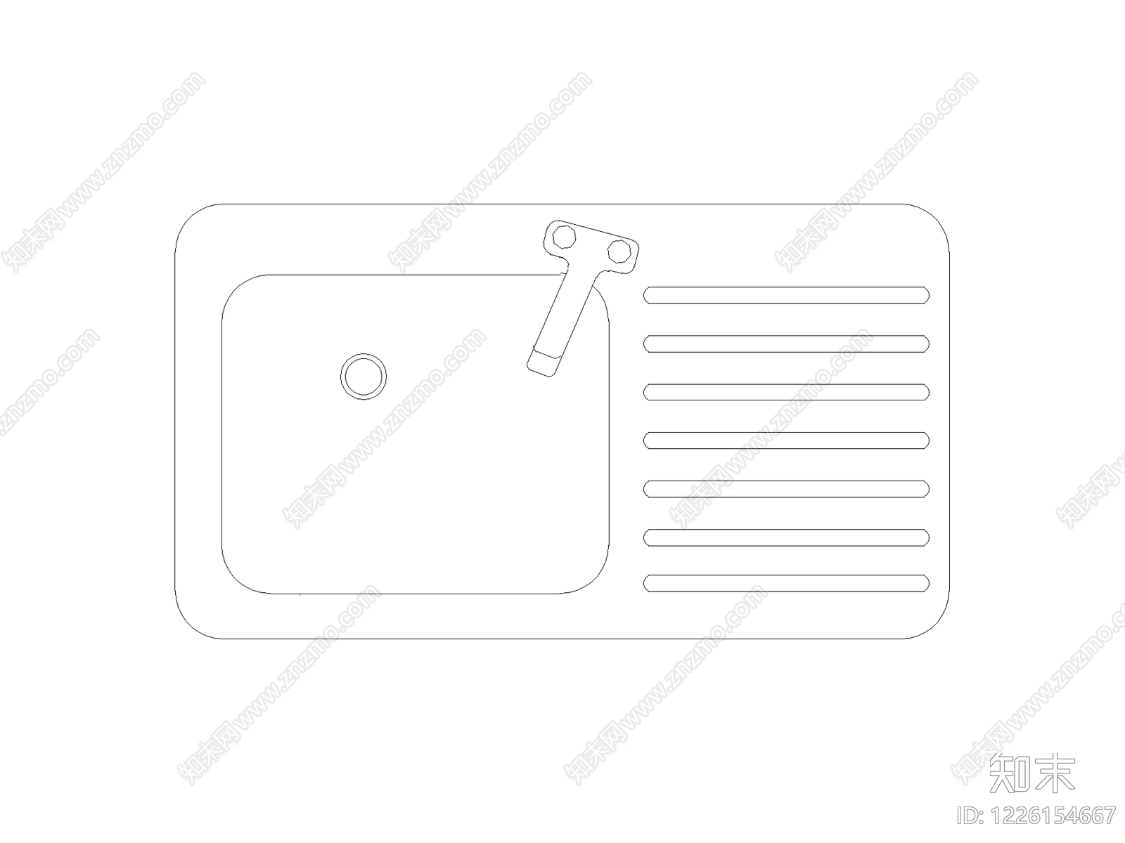 现代,新中式厨房设施CAD图纸