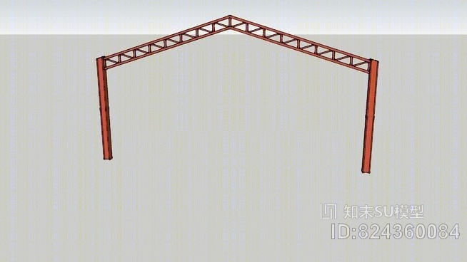 带腿的工厂桁架SU模型下载【ID:824360084】