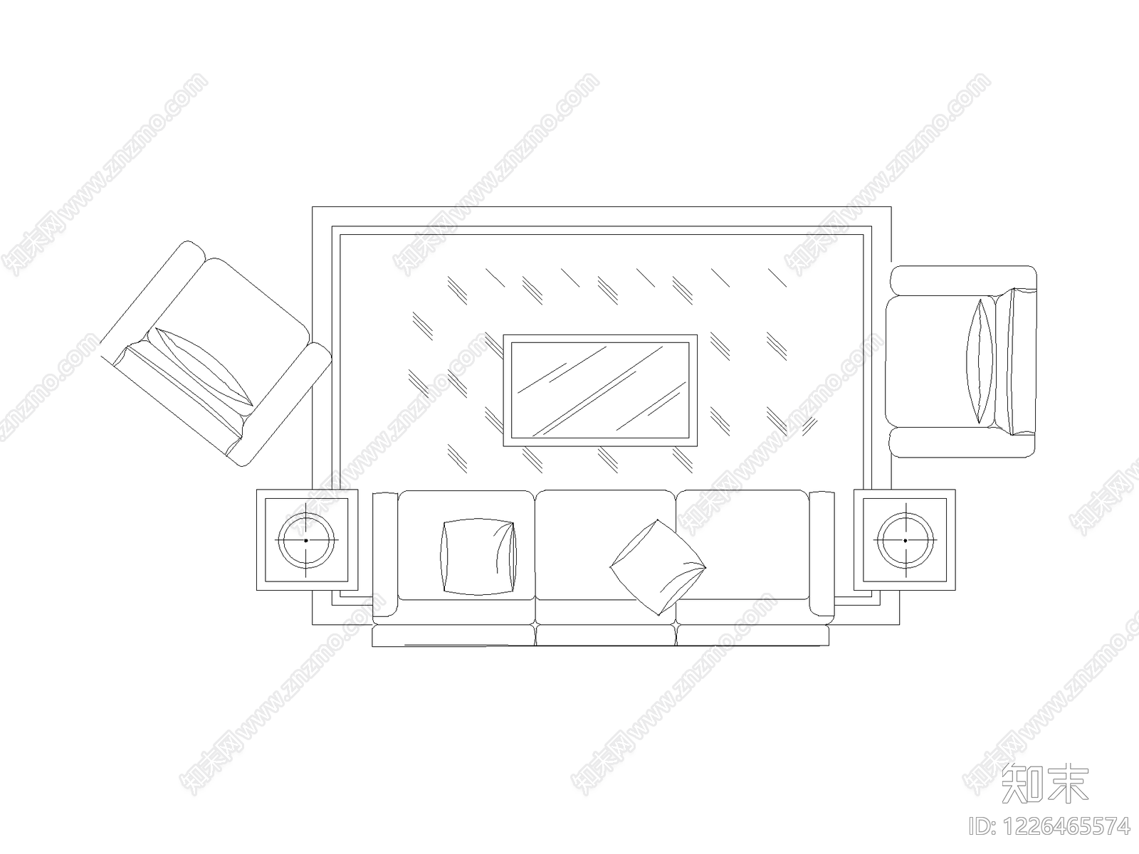 家装图块cad施工图下载【ID:1226465574】
