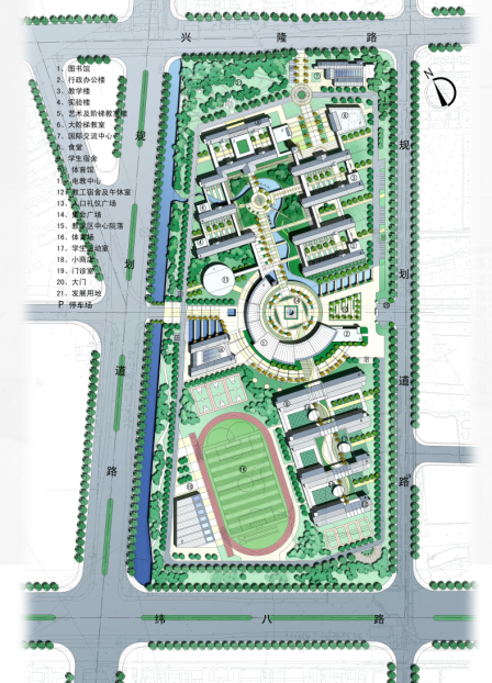 [南京]金陵中学河西校园规划设计方案文本cad施工图下载【ID:165414118】