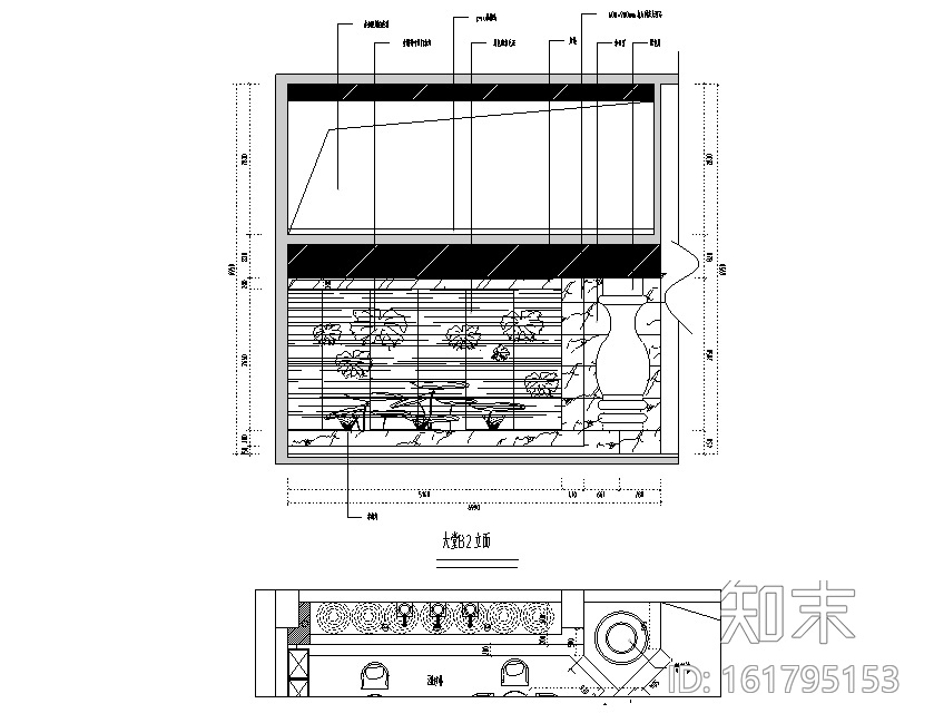 欧式风格长乐空港KTV会所空间设计施工图（附效果图）施工图下载【ID:161795153】