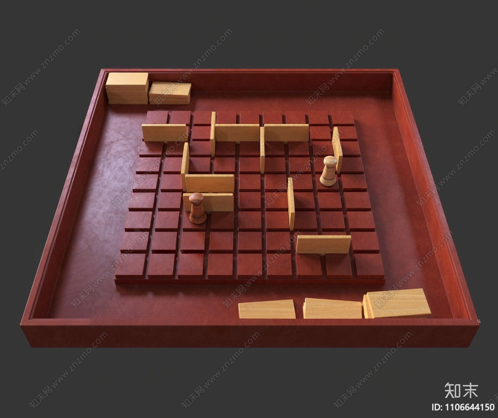 现代棋牌桌3D模型下载【ID:1106644150】