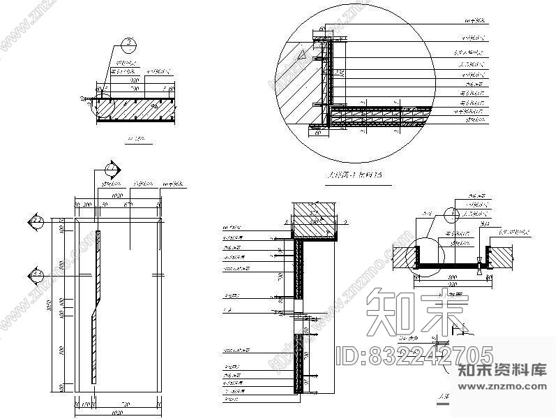 图块/节点造型门详图cad施工图下载【ID:832242705】