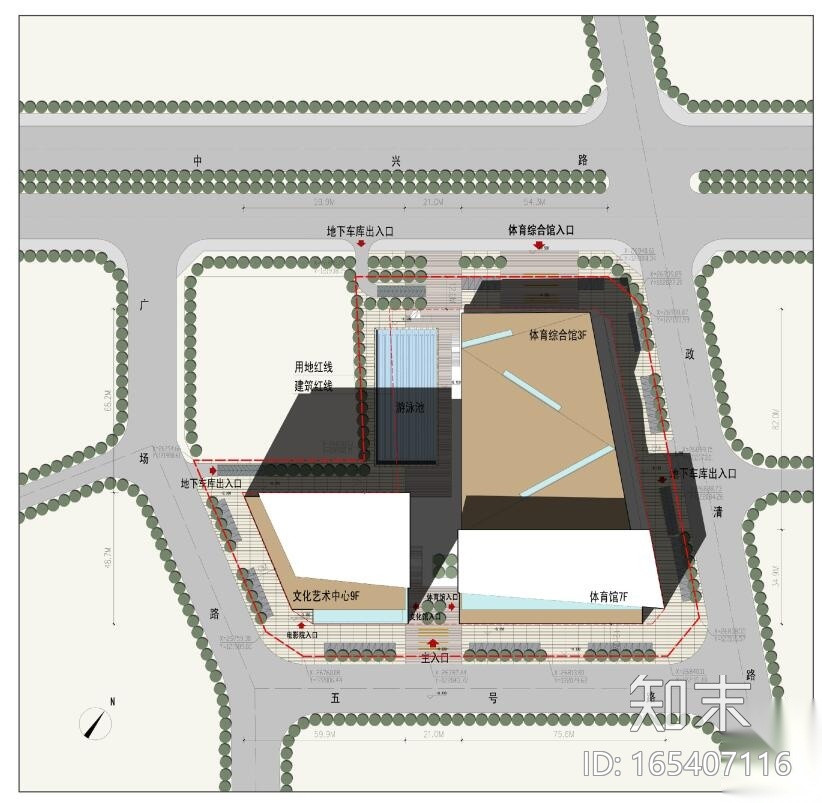 [广东]某城市文体中心文体项目方案（文本+71页）.cad施工图下载【ID:165407116】