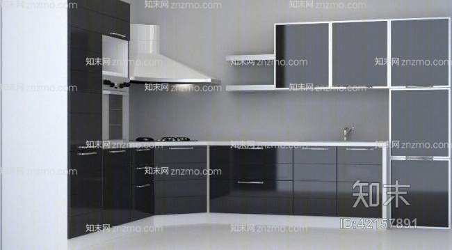 家居封闭厨房53D模型下载【ID:42157891】