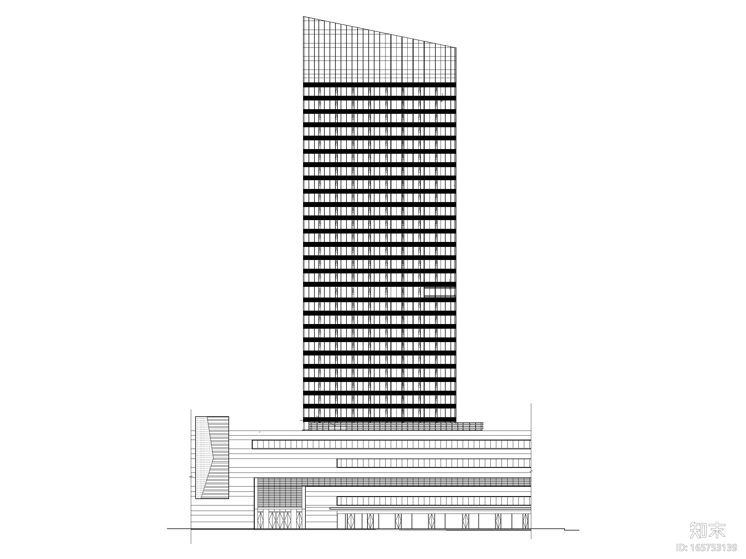 天津城市广场国际中心商办综合体建筑施工图cad施工图下载【ID:165753139】