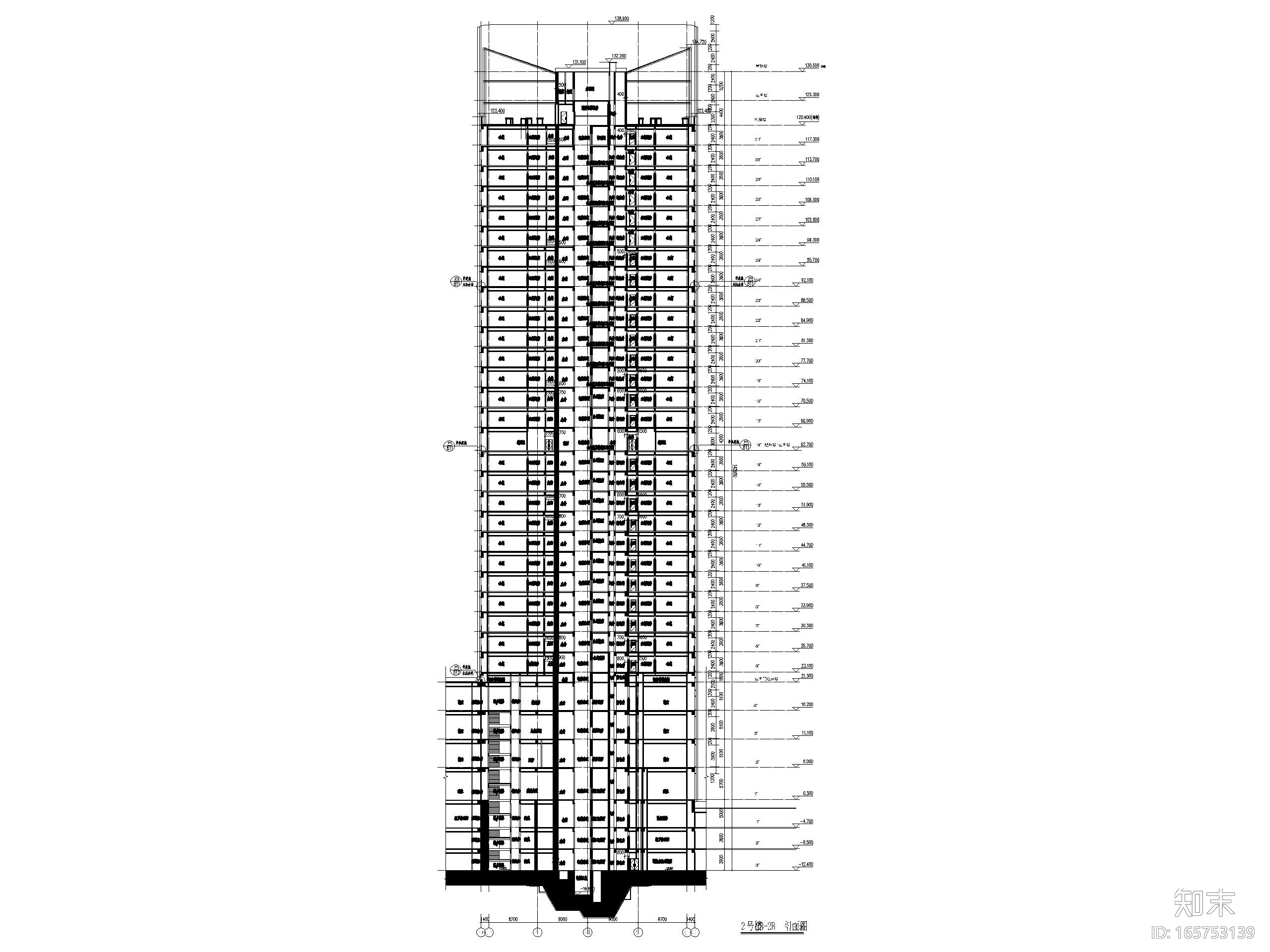 天津城市广场国际中心商办综合体建筑施工图cad施工图下载【ID:165753139】