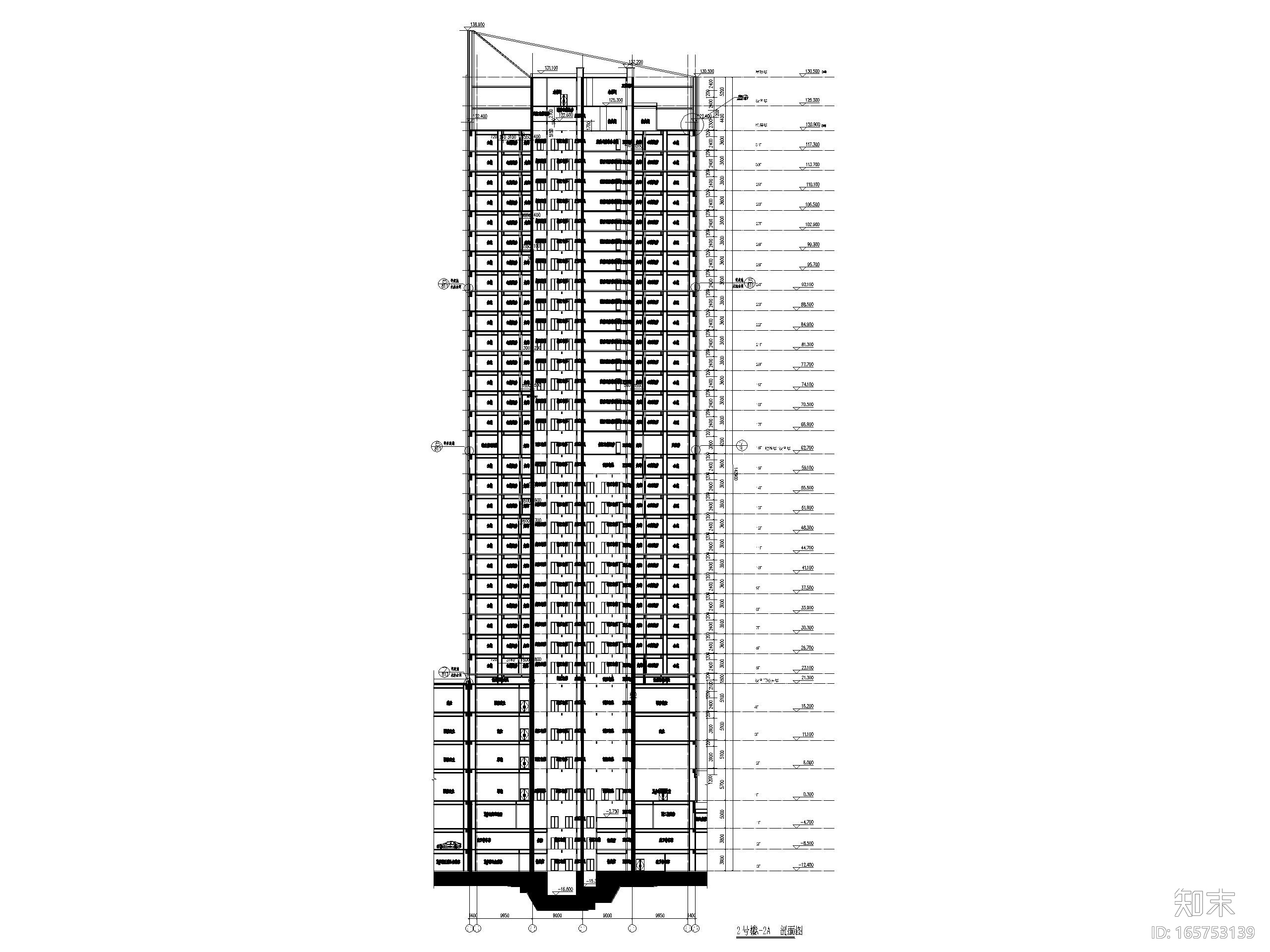 天津城市广场国际中心商办综合体建筑施工图cad施工图下载【ID:165753139】