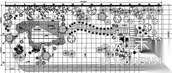某学校小游园景观设计施工图cad施工图下载【ID:166539151】