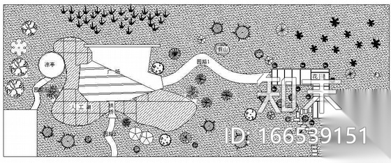 某学校小游园景观设计施工图cad施工图下载【ID:166539151】