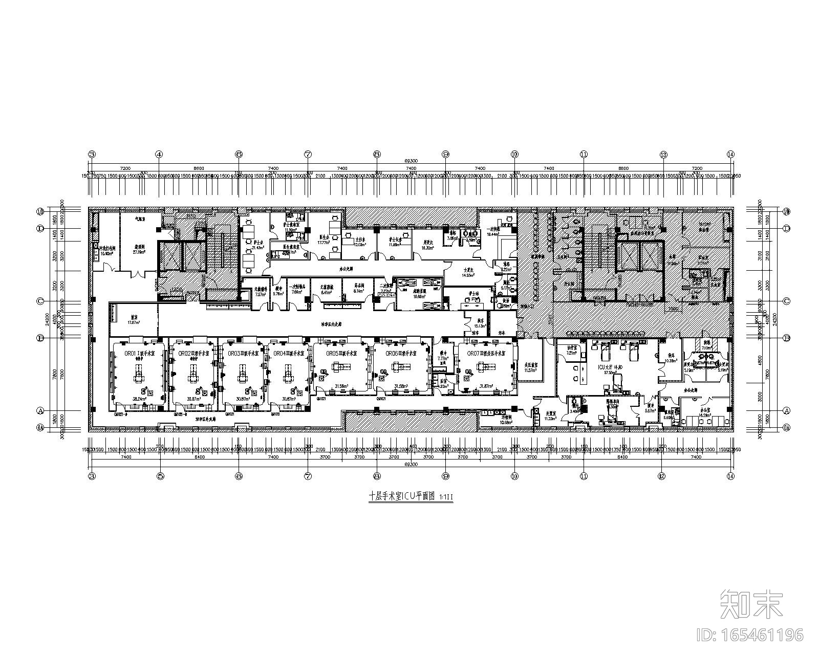 北京公主岭中医院综合楼净化项目暖通施工图cad施工图下载【ID:165461196】