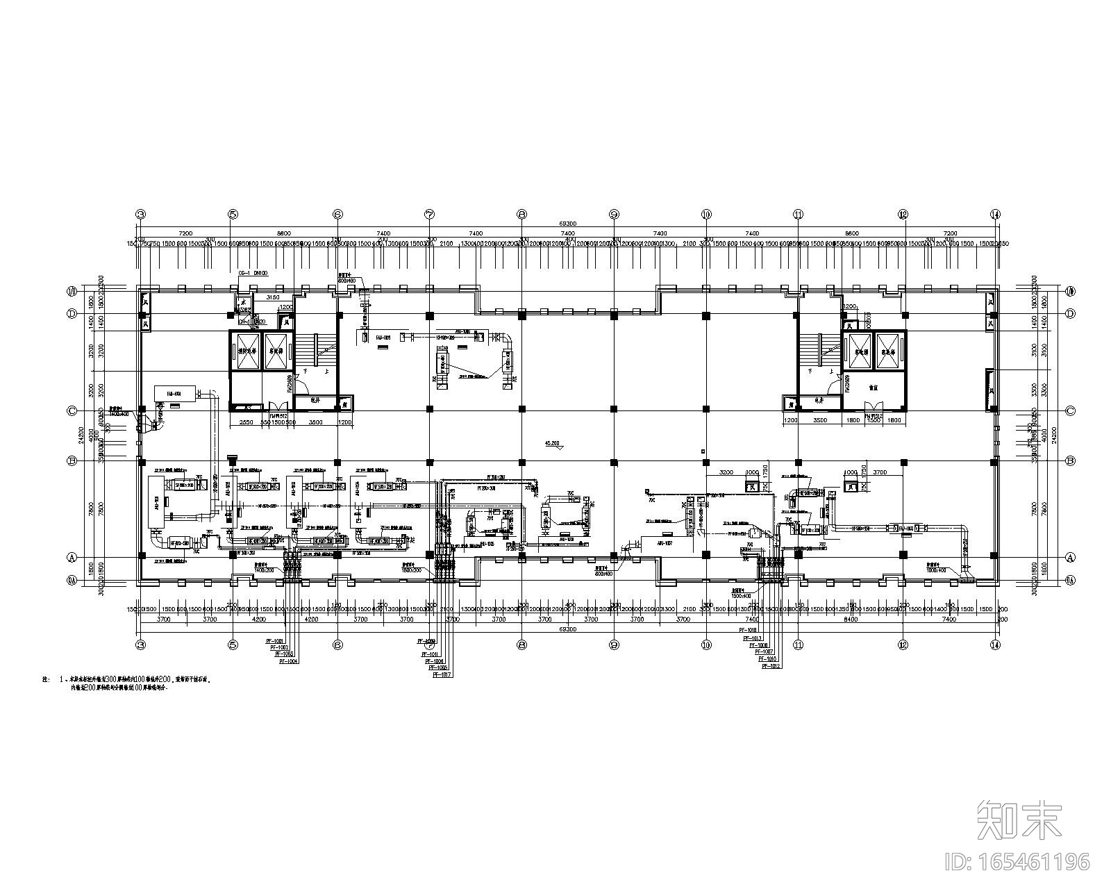 北京公主岭中医院综合楼净化项目暖通施工图cad施工图下载【ID:165461196】