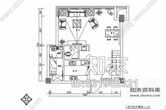 施工图温馨田园风格双层别墅室内装修施工图含实景图施工图下载【ID:531982321】