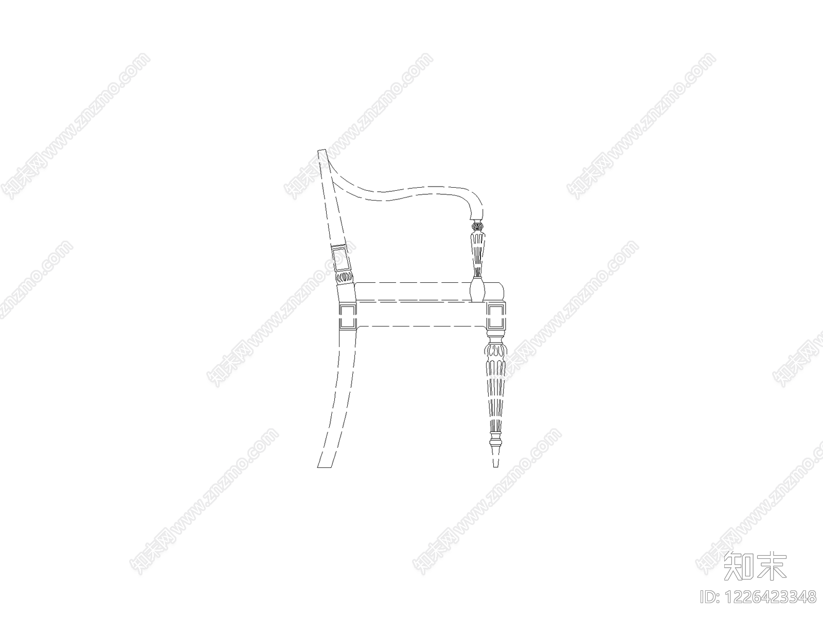 椅子cad施工图下载【ID:1226423348】