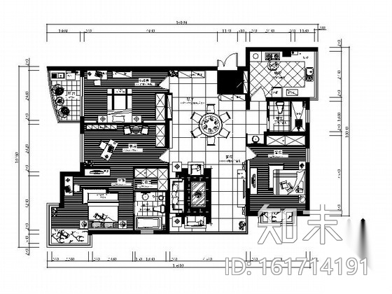 [宁波]名园小区欧式风格三居室装修图（含实景图）施工图下载【ID:161714191】