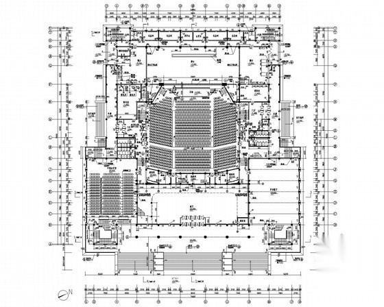 [新疆]某农业大学二层大礼堂建筑施工图cad施工图下载【ID:166083168】