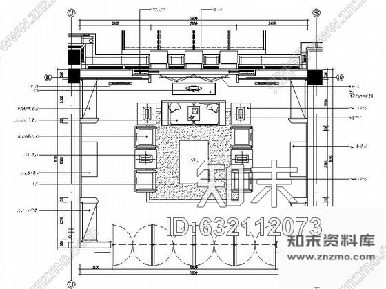 施工图江苏工业园区中式休闲会所书吧装修图含效果cad施工图下载【ID:632112073】