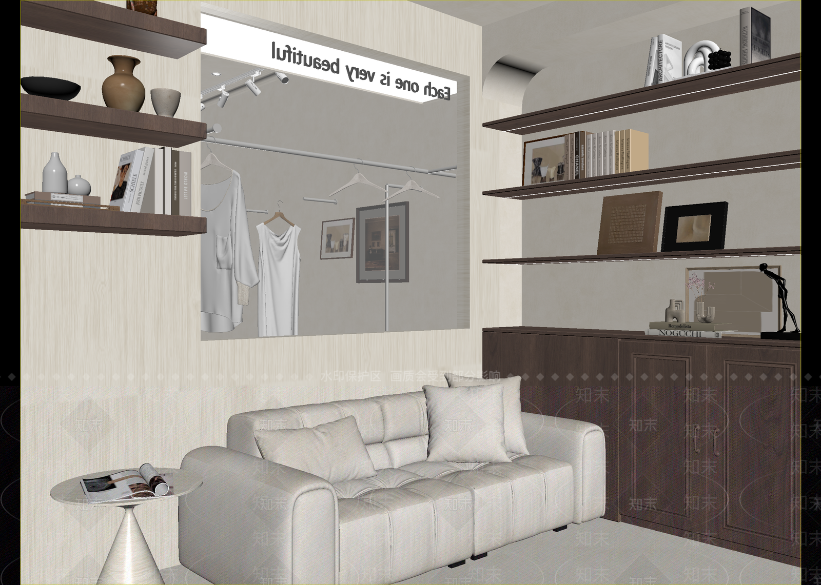 侘寂衣帽间3D模型下载【ID:1214695042】