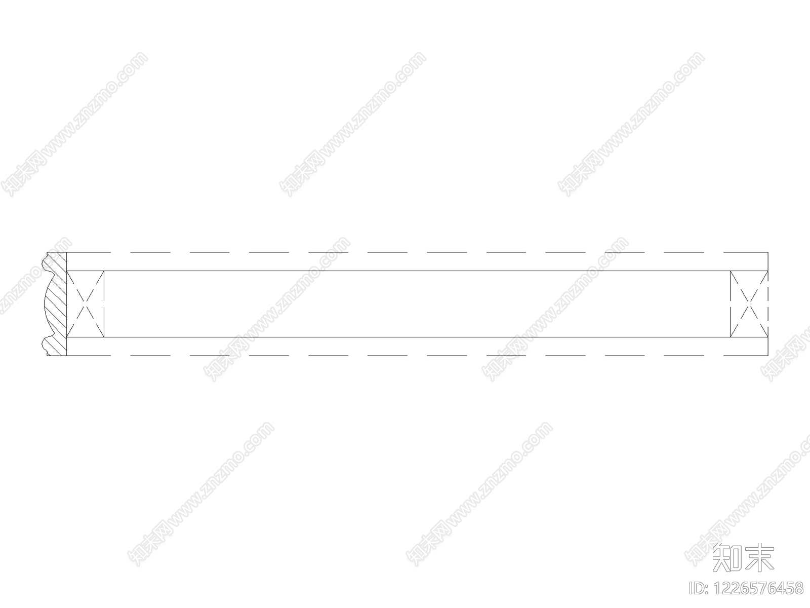 装饰线条cad施工图下载【ID:1226576458】