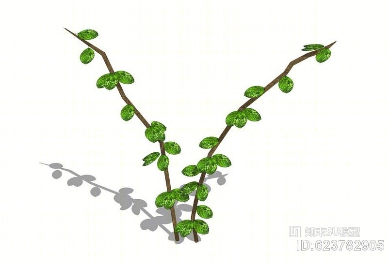 藤蔓爬藤植物SU模型下载【ID:623782905】