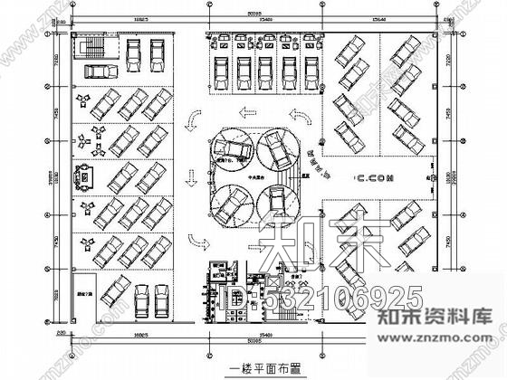 施工图福建某时尚汽车展厅室内装修施工图含效果cad施工图下载【ID:532106925】